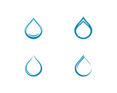 Su drop logosu şablon vektör simge illüstrasyon