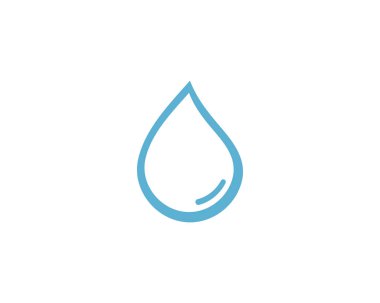 Su drop logosu şablon vektör simge illüstrasyon