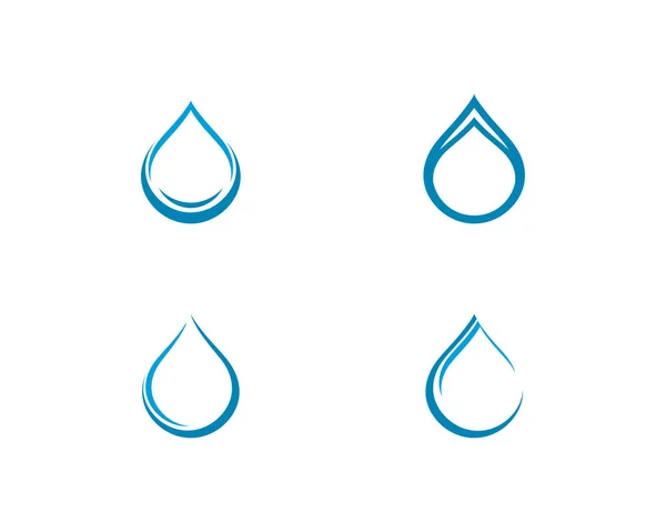 Wasser Tropfen Logo Vorlage Vektor Symbol Illustration — Stockvektor