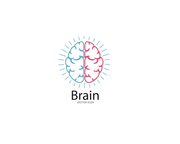Brain logo sablon vektoros ikon illusztráció — Stock Vector