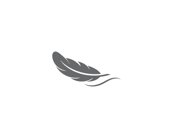 Feather logo template vector icon — Stock Vector