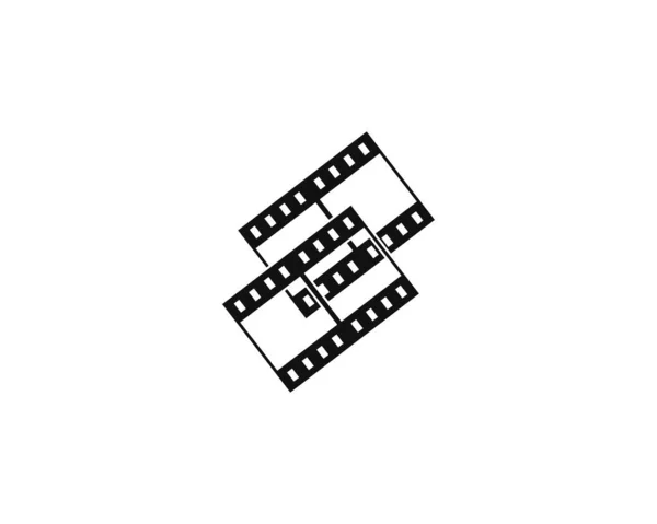 Abstracte film pictogram vector illustratie sjabloon — Stockvector