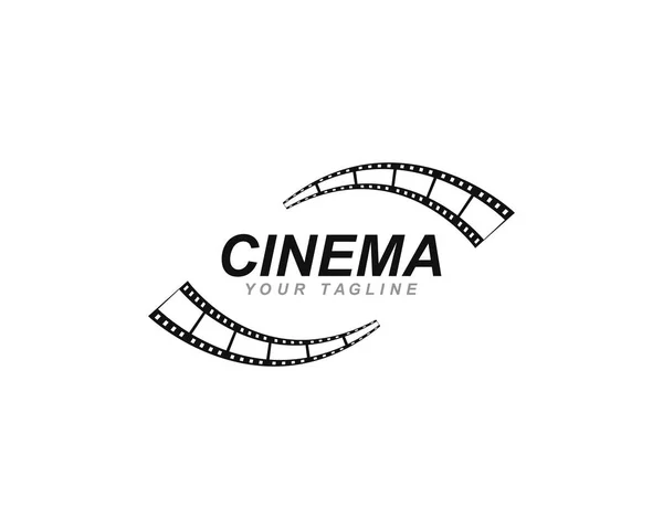 Modelo de ilustração de vetor de ícone de filme abstrato —  Vetores de Stock