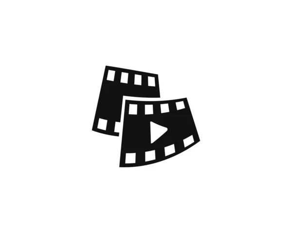 Modelo de ilustração de vetor de ícone de filme abstrato —  Vetores de Stock