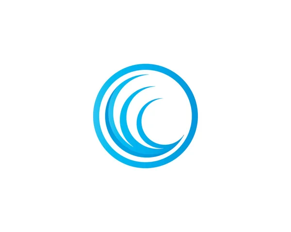 Водяная волна Иконка Логотип шаблона векторной иллюстрации — стоковый вектор