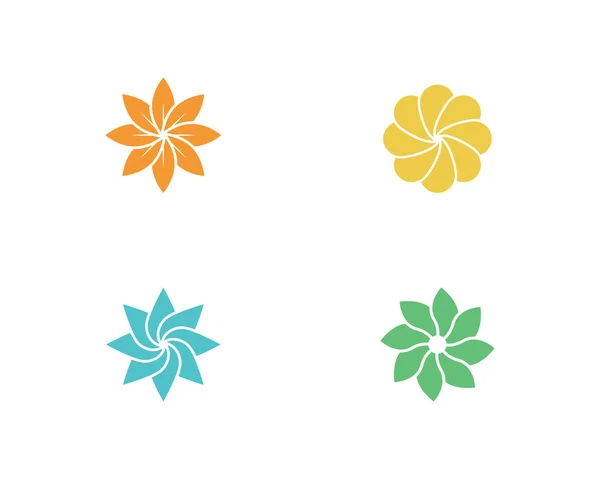 Güzellik vektör çiçek tasarım logo şablonu — Stok Vektör