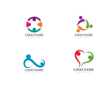 Evlat Edinme ve Toplum Bakımı Logo şablonu vektörü