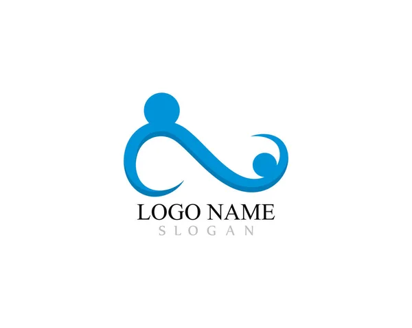 Adoção e cuidado da comunidade Logo template vector —  Vetores de Stock