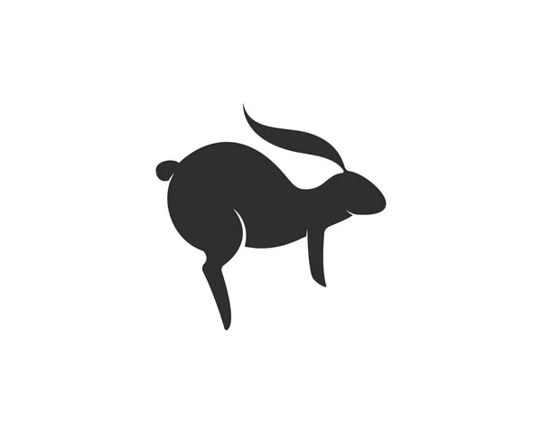 Illustration vectorielle d'icône de modèle de logo de lapin — Image vectorielle