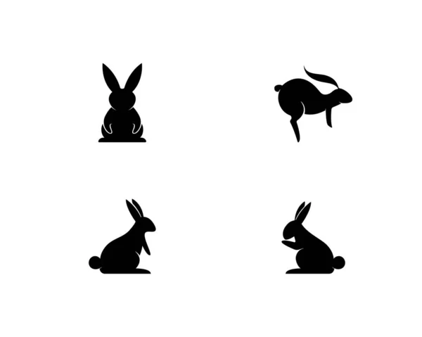 Иллюстрация векторных значков логотипа кролика — стоковый вектор