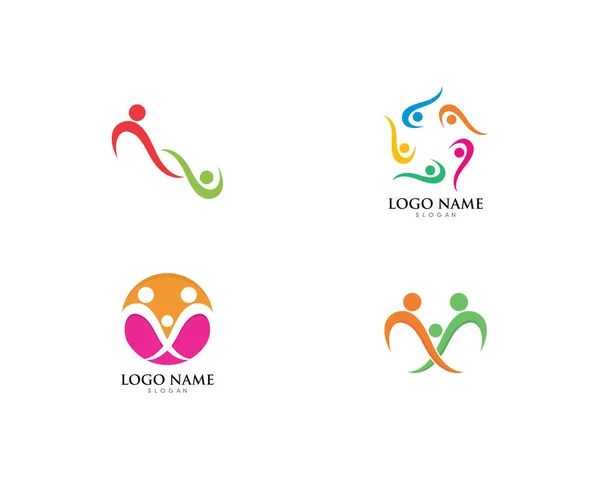 Υιοθεσία και την κοινότητα φροντίδα διάνυσμα πρότυπο λογότυπο — Διανυσματικό Αρχείο