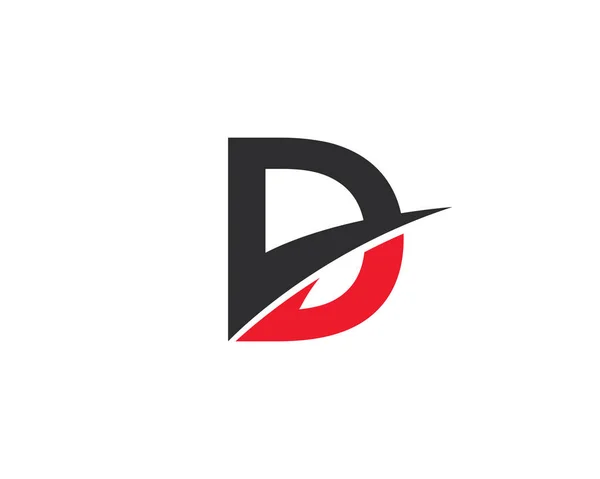 D harfi logosu vektör simgesi şablon uyrulasyonu çizimi — Stok Vektör