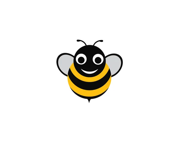 Modèle de logo d'abeille illustration d'icône vectorielle — Image vectorielle