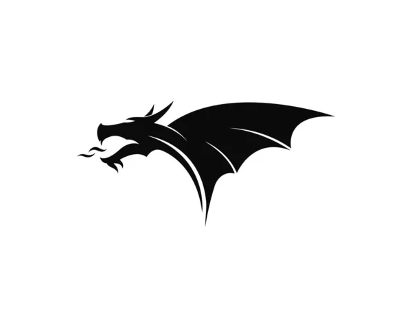 Dragão logotipo vetor modelo ícone vetor ilustração — Vetor de Stock