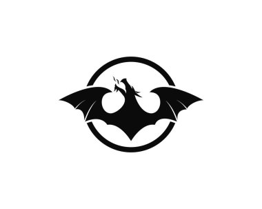 Dragon logosu vektör şablonu simgesi vektör ilustration 