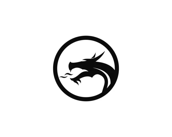 Dragon logo vector plantilla icono vector ilustración — Vector de stock