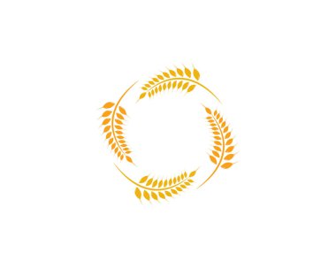 Tarım Buğdayı Logo Şablonu vektör simgesi