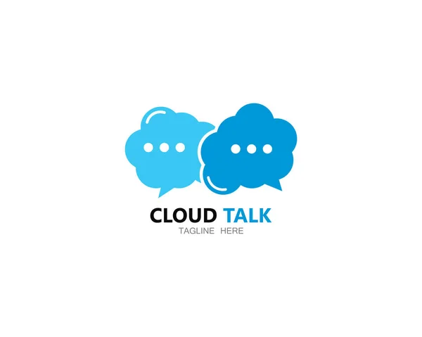 Chmura dyskusja ilustracja logo wektor — Wektor stockowy