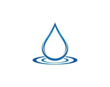 Su drop logosu şablon vektör simge illüstrasyon
