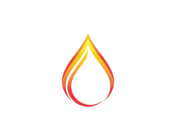 Feuer Flamme Logo Vorlage Vektor Symbol Öl, Gas und Energie Logo — Stockvektor