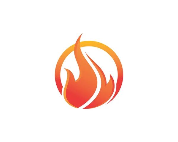 Brand vlam Logo sjabloon vector pictogram olie-, gas- en energiemarkt logo — Stockvector