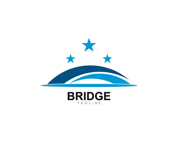 Ponte Logo Template vetor ícone ilustração —  Vetores de Stock