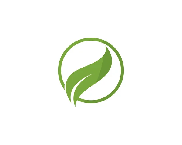 Loga zelená listová ekologie příroda prvek vektoru — Stockový vektor