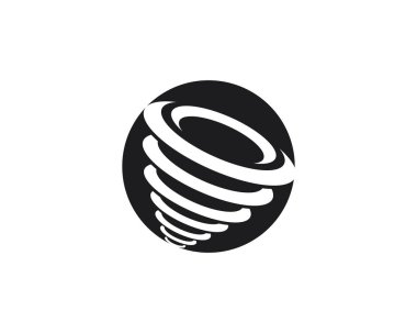 Tornado logo şablonu sembolü vektör illüstrasyon 