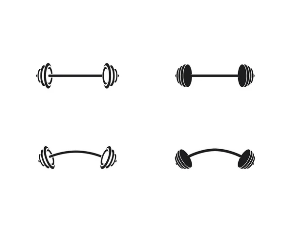 Barbell, Dumbbell siłownia Icon logo szablon siłownia odznaka, fitness logo — Wektor stockowy