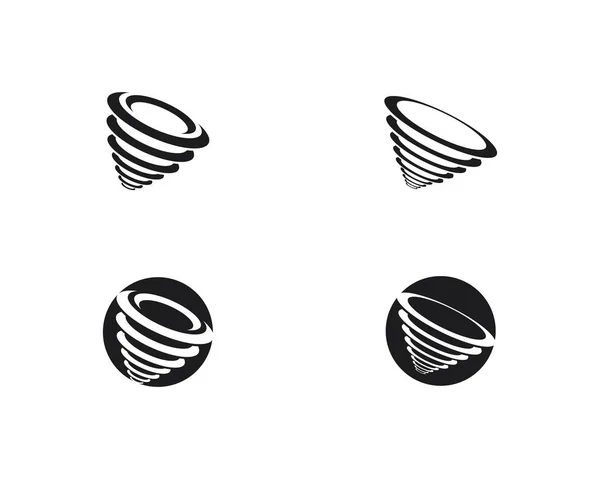 Tornado logotipo modelo símbolo vetor ilustração — Vetor de Stock