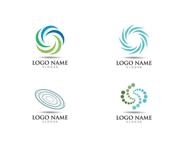 Κύκλος λογότυπο διανυσματικό πρότυπο εικονίδιο εικόνα — Διανυσματικό Αρχείο