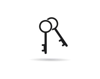 Anahtar vektör simge illüstrasyon şablonu 