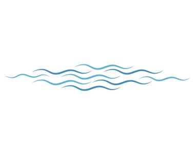 Su Dalgası sembolü ve simge logo şablonu 