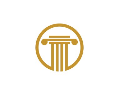 Pillar Logo şablonu. Sütun vektör çizim 