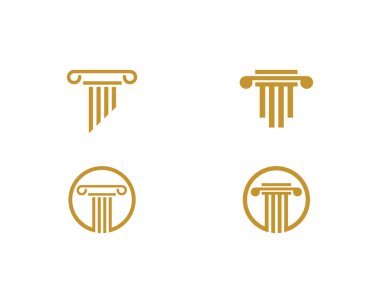 Pillar Logo şablonu. Sütun vektör çizim 