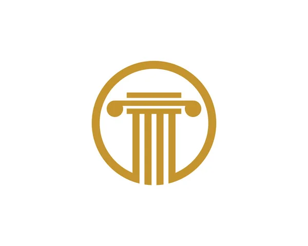 Plantilla de logotipo del pilar. Columna Vector ilustración — Archivo Imágenes Vectoriales