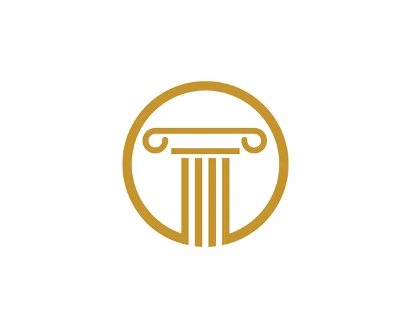Plantilla de logotipo del pilar. Columna Vector ilustración — Vector de stock