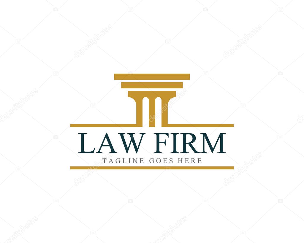 Pillar Logo Template. Column Vector illustration Design