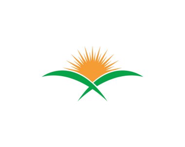 Güneş logosu simge vektör illüstrasyon 