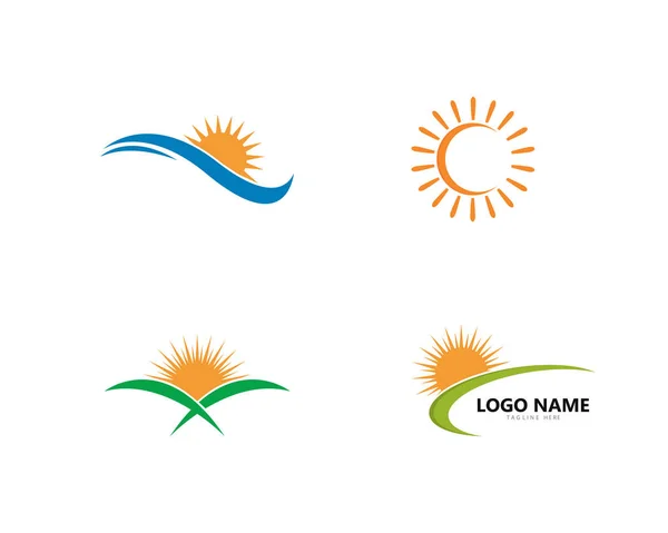Sonne Logo Symbol Vektor Illustration — Stockvektor