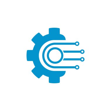 Vektör logo teknolojisi kavramı illüstrasyon 
