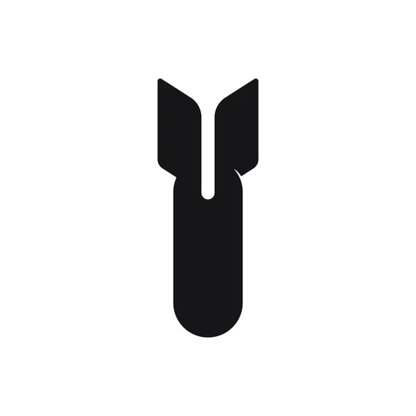 Enkel bomb logo vektor ikon Illustration — Stock vektor