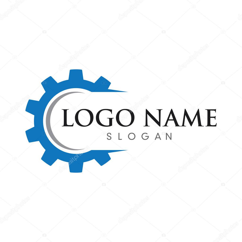 Gear Logo Template vector icon illustration 