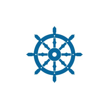 Gemi direksiyon vektör simgesi illüstrasyon şablonu