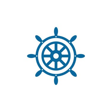 Gemi direksiyon vektör simgesi illüstrasyon şablonu