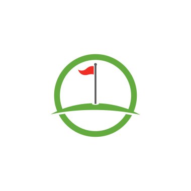 Golf logo şablon vektör illüstrasyon simgesi 