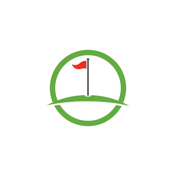 Golf logo template vektoros illusztráció ikon — Stock Vector