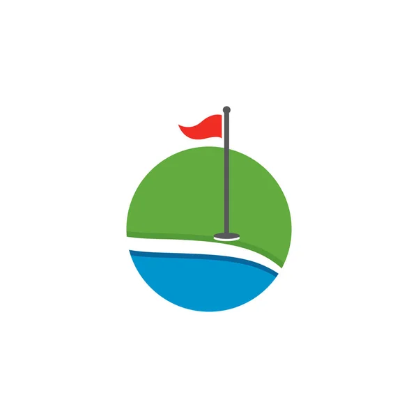 Golf logotipo modelo vetor ilustração ícone —  Vetores de Stock