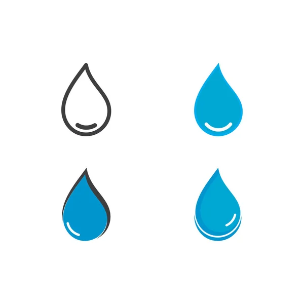 Wasser Tropfen Logo Vorlage Vektor Symbol Illustration — Stockvektor