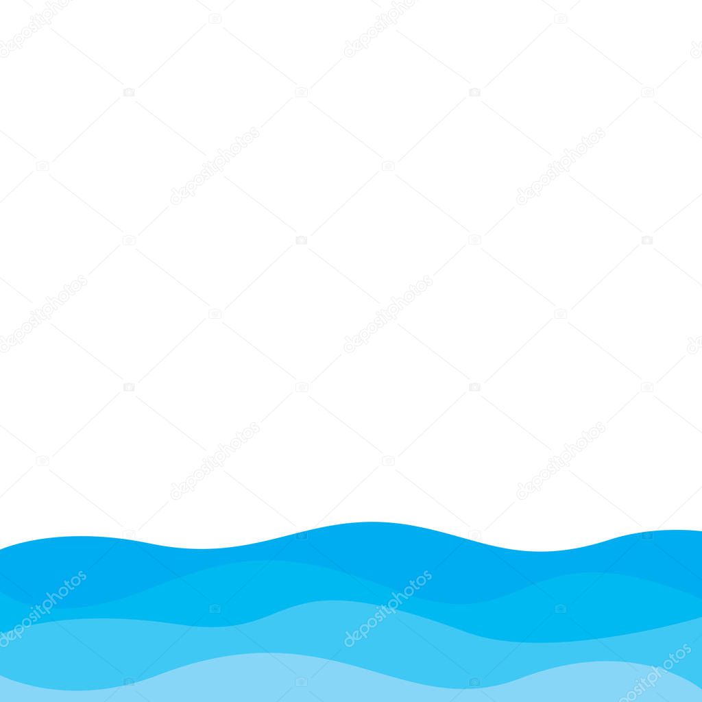 Abstract Water wave vector illustration design background
